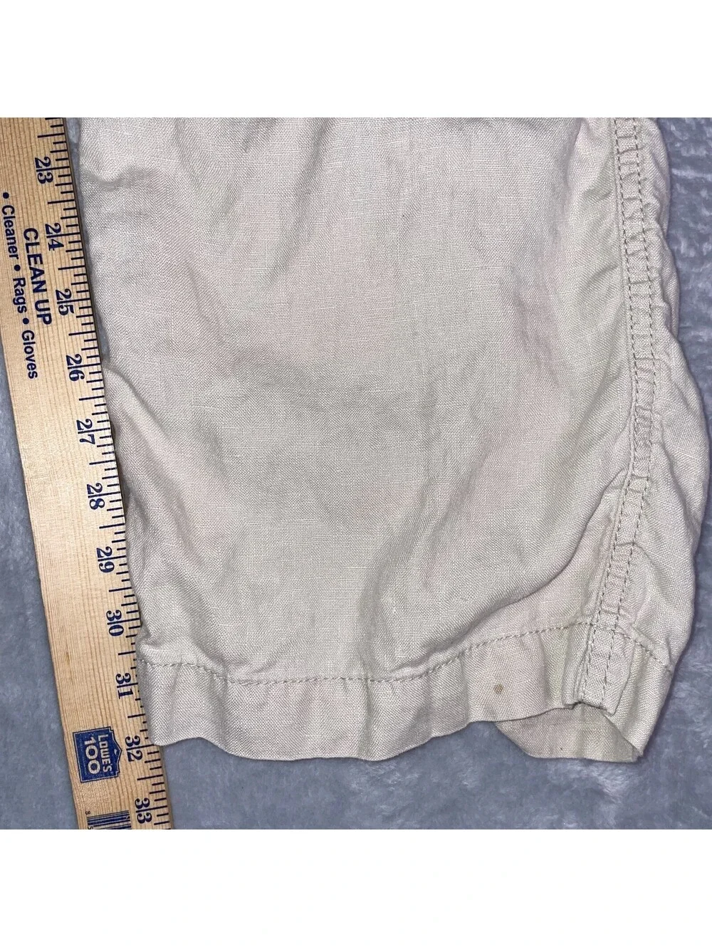 Vintage Old Navy Linen Pants Mens 36x34 Beige Relaxed Straight Leg Coastal Beach